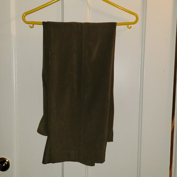 Olive Green Faux Suede Pants - Picture 4 of 7